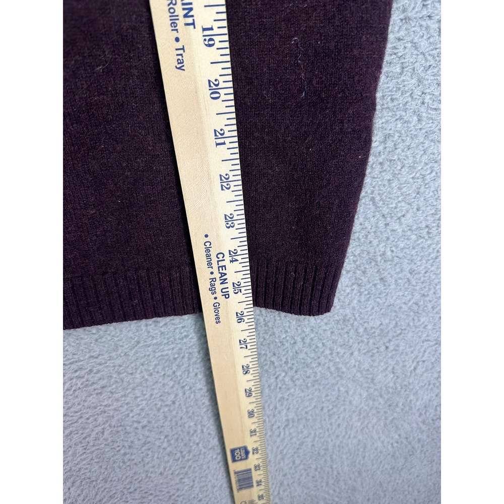 Vintage St Johns Bay Sweater Mens Medium Purple Lambswool Argyle Knit 90s Mens - Picture 6 of 8